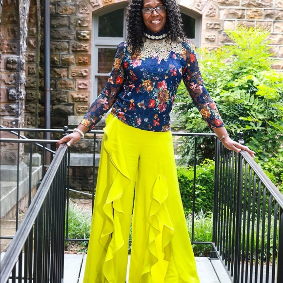 Split Ruffle Pants - Picture 3 of 3